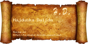 Hajduska Dalida névjegykártya